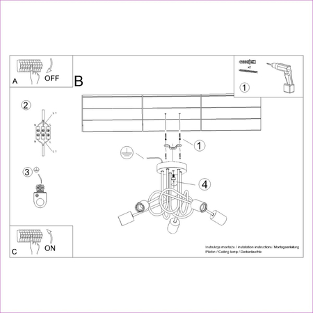 Sollux Lighting Żyrandol EMBER 5 biały SL.1475