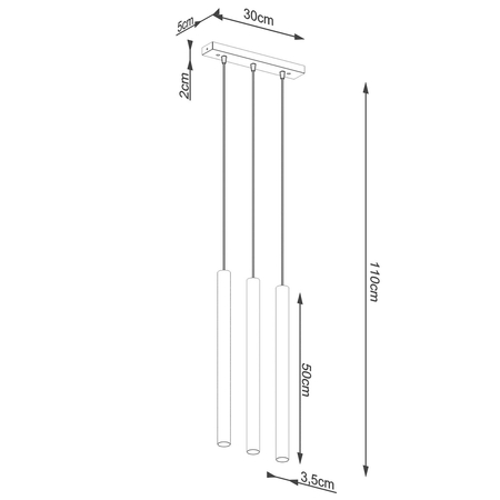 Sollux Lighting Lampa wisząca PASTELO 3L złota SL.1171