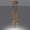 Sollux Lighting Lampa wisząca PEKKA 1 biała/naturalne drewno SL.1390