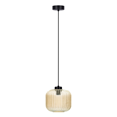 Lampa wisząca Kaja CLARK K-5650 bursztynowy, czarny