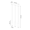 Sollux Lighting Lampa wisząca ZANE 3 szara SL.0967