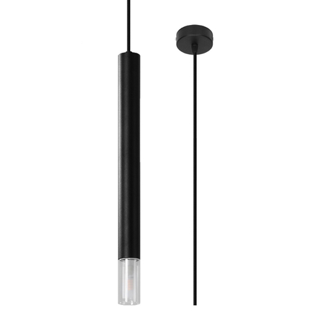 Sollux Lighting Lampa wisząca WEZYR 1 czarna SL.0960