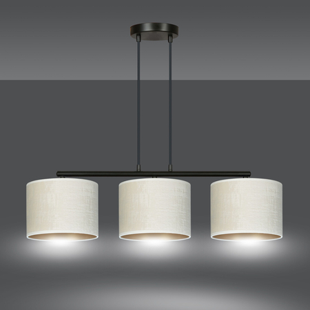 Lampa wisząca HILDE 3 BL WHITE Emibig 1052/3 biały/czarny