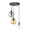 Lampa wisząca COSMO 3 BL PREMIUM MIX Emibig 714/3PREM czarny/złoty