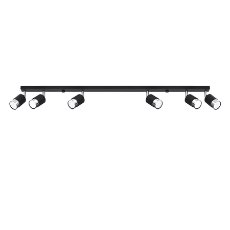 Sollux Lighting Plafon NERO 6 czarny/złoty SL.1073