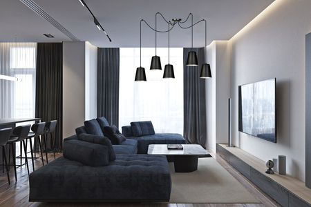 Lampa wisząca LINK 5 BLACK / WHITE Emibig 454/5 biały/czarny