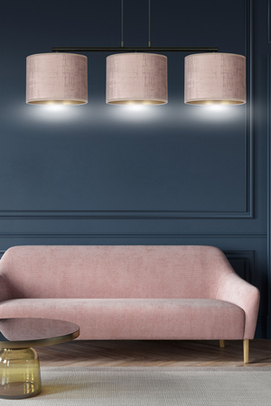 Lampa wisząca HILDE 3 BL ROSE Emibig 1053/3 różowy