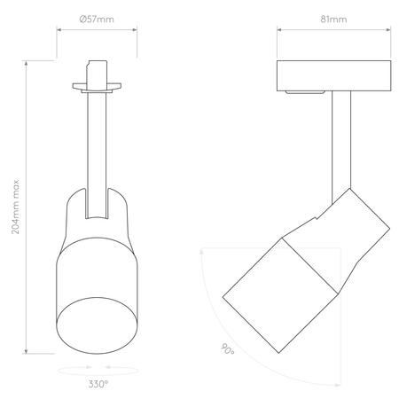 Lampa szynowa Astro Apollo 100 Track 1422022 Biały z Teksturą