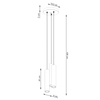 Sollux Lighting Lampa wisząca LAGOS 3P ochra czerwona SL.1492
