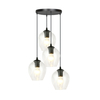Lampa wisząca ISTAR 4 BL PREMIUM TRANSPARENT Emibig 679/4PREM czarny