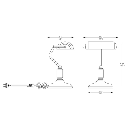 Lampa stołowa  Zuma Line A2048-GR szary