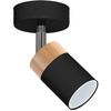 Milagro Kinkiet JOKER BLACK/WOOD 1xGU10 MLP6303 CZARNY