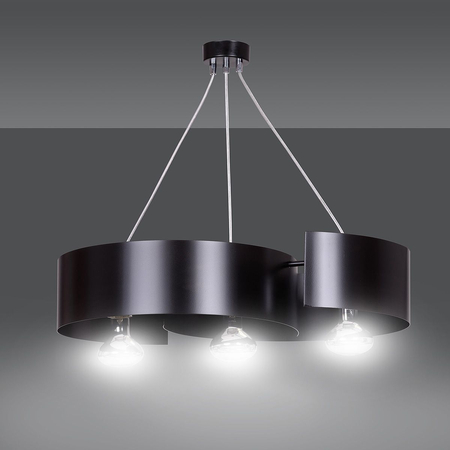 Lampa wisząca VIXON 3 BLACK Emibig 284/3 czarny