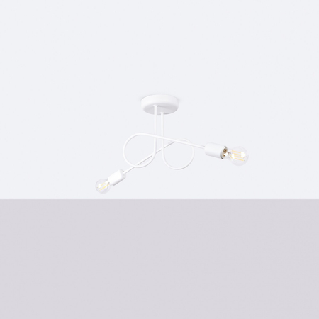 Sollux Lighting Żyrandol LOOP 2 biały SL.1471