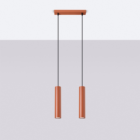 Sollux Lighting Lampa wisząca LAGOS 2 ochra czerwona SL.1490
