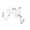 Sollux Lighting Plafon EYETECH 2 czarny SL.0898