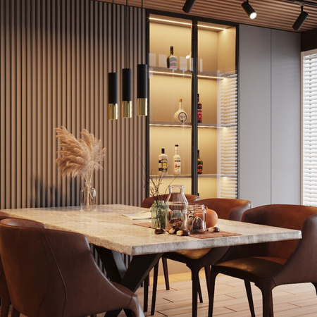 Sollux Lighting Lampa wisząca LOOPEZ 3L czarny/złoty SL.0954