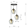 Lampa wisząca ISTAR 3 BL PREMIUM GRAFIT Emibig 680/3PREM czarny