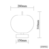 Złota lampa stołowa LED Apple T