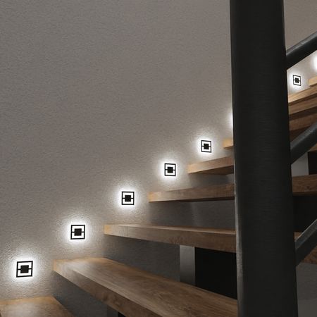 Eko-Light Oprawa schodowa QUADRO BLACK Barwa Neutralna 4000K EKS6907 CZARNY