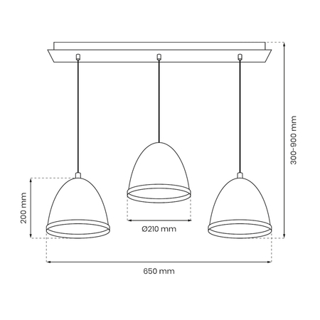 Milagro Lampa wisząca Studio Biały 3xE27 MLP8850 BIAŁY