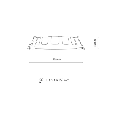 Lampa sufitowa Nowodvorski 8776 CL Kos LED 16W, 4000K