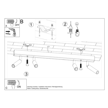 Sollux Lighting Plafon EYETECH 4 biały SL.0905