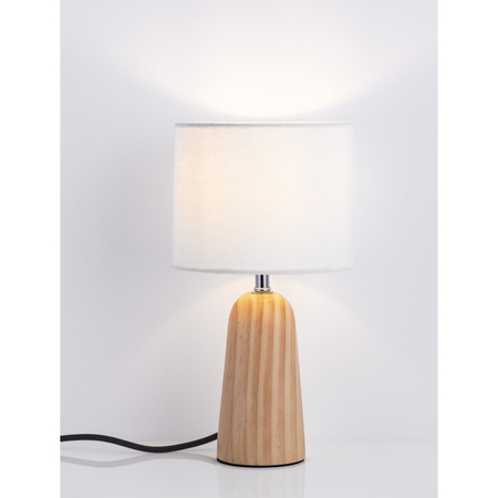 Lampa biurkowa Luces Exclusivas LE44297 drewno jasne i ciemne, biały