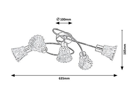Lampa sufitowa Rabalux Hestia 5304 chrom
