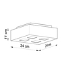 Sollux Lighting Plafon NERO 12,5 czarny/chrom SL.1408