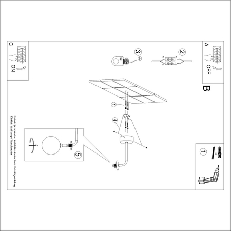 Sollux Lighting Kinkiet ASTRAL 1 czarny SL.1661