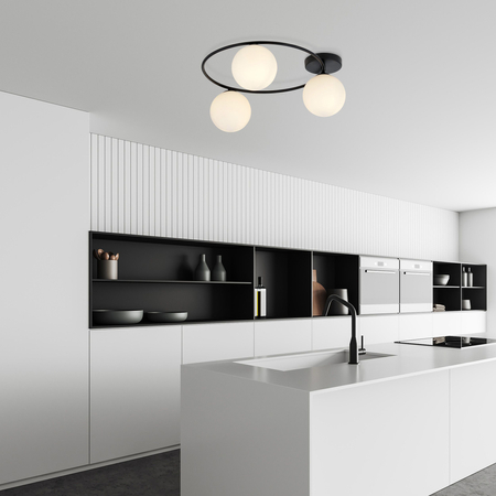 Lampa sufitowa SOPRA 3 Emibig 1257/3 biały/czarny