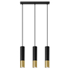 Sollux Lighting Lampa wisząca LOOPEZ 3L czarny/złoty SL.0954