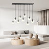 Lampa wisząca COSMO 9 BL TRANSPARENT Emibig 711/9 czarny