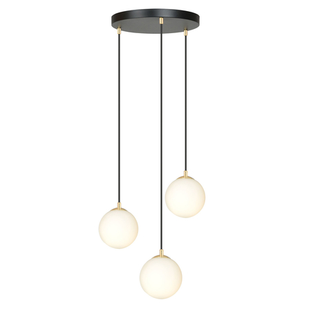 Lampa wisząca ROYAL 3 Emibig 1243/3 biały/czarny