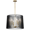 Żyrandol / Lampa wisząca Linara - 6 źródeł światła Quintiesse QN-LINARA-6P-BK