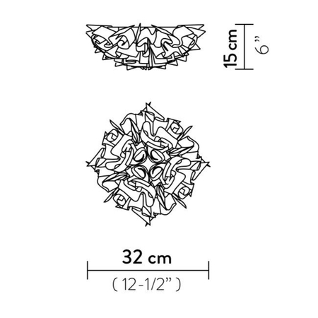 Lampa sufitowa Slamp VELI - PRISMA MINI VELCS00PRS00000000EU przezroczysty