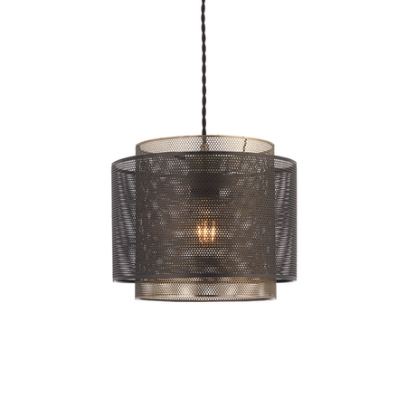 Lampa wisząca Endon Lighting Plexus 72831 czarny/mosiądz