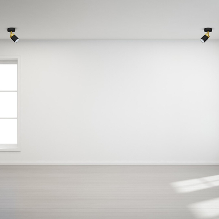 Milagro Kinkiet JOKER BLACK/GOLD 1xGU10 MLP6123 CZARNY / ZŁOTY