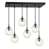 Lampa wisząca COSMO 6 BL TRANSPARENT Emibig 711/6 czarny