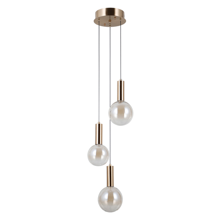 Lampa wisząca Italux Strela PND-34378-3S-HBR Złoty