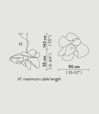 Lampa wisząca Slamp ETOSL00PRS01T00LEDEU La Belle Etoile Large