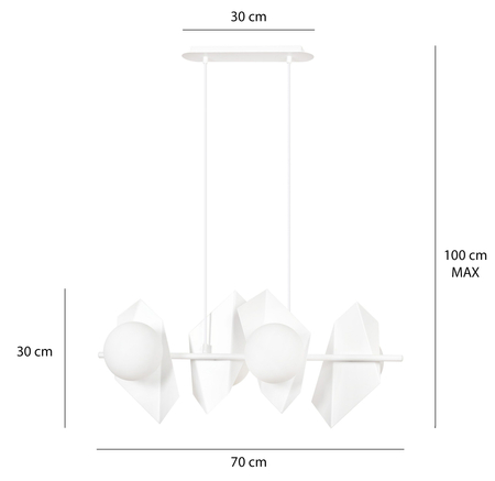 Lampa wisząca DRIFTON 4 WHITE Emibig 637/4 biały