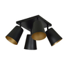 Lampa wisząca PRISM 4 BLACK / GOLD Emibig 406/4 czarny/złoty
