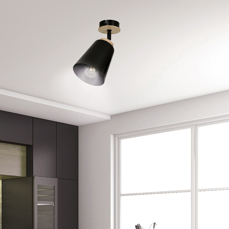 Lampa sufitowa ATLAS 1 BLACK Emibig 725/1 czarny