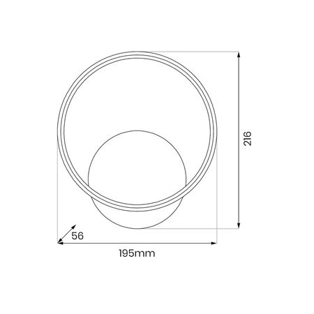 Milagro Kinkiet HOOP BLACK 7W LED ML1540 CZARNY