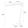 Lampa biurkowa Kaja ARES K-BL1321 SREBRNY srebrny