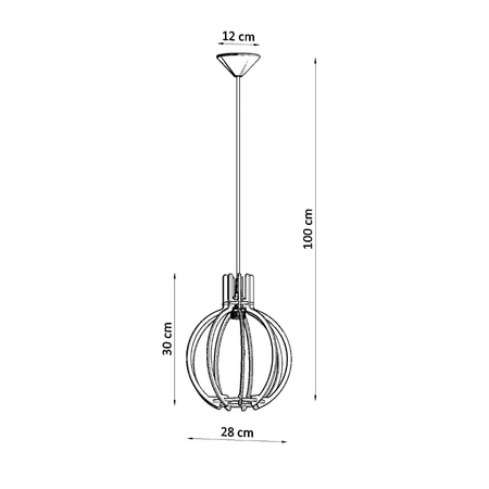 Sollux Lighting Lampa wisząca ARANCIA naturalne drewno SL.0391
