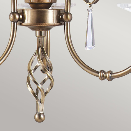 Żyrandol Elstead Lighting Aegean mosiądz AG3-AGED-BRASS