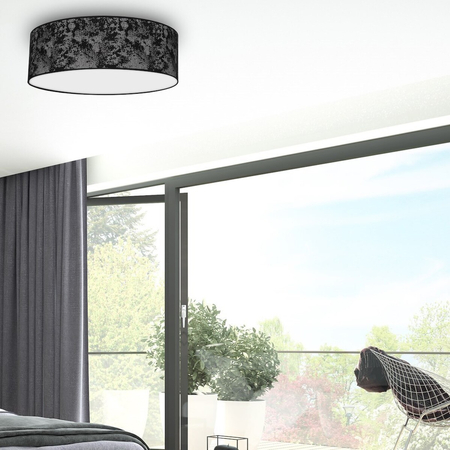 Milagro Lampa Sufitowa SATINO SILVER 3xE27 Ø60cm MLP7330 CZARNY